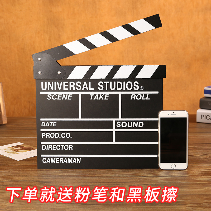 现货导演板场记板电影打板器婚纱照拍照装饰品儿童摄影开机拍板小