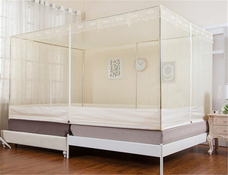 定做蚊帐a定制加大加宽宫廷蚊帐母子双床拼接超大合并榻榻米子母