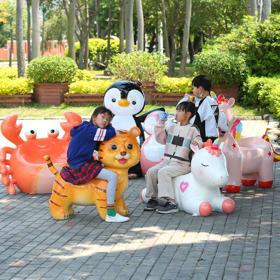 速发动物座椅子雕外玻璃钢花园座椅户塑商场幼装园儿饰落地大摆件