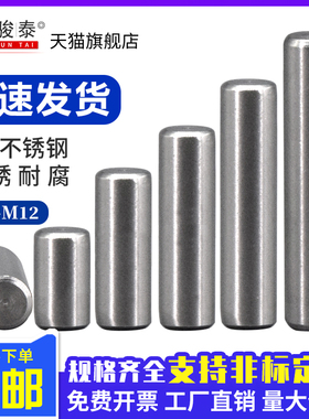 304不锈钢销钉柱圆柱销定位销固定销实心销M1M1.5M2M3M4M5M6M8M12