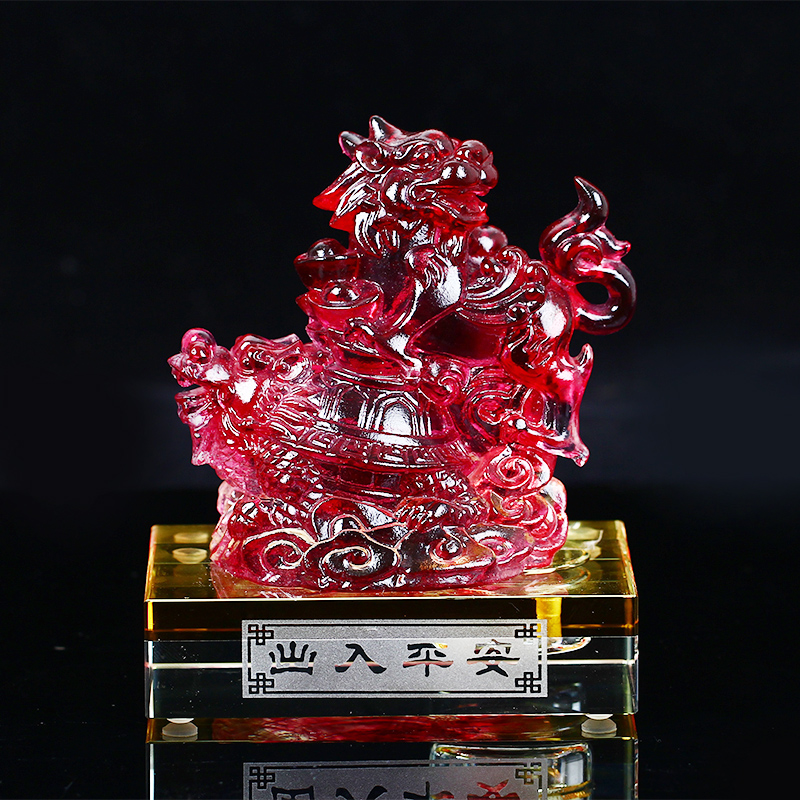 琉璃龙龟保泰貔貅摆设七星星貔貅台荣归赐瑞一甲镇财琉璃摆件