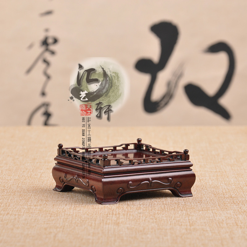 实木非洲酸枝正方印章玉器玉石微盆景插花K摆件底座文昌塔葫芦底