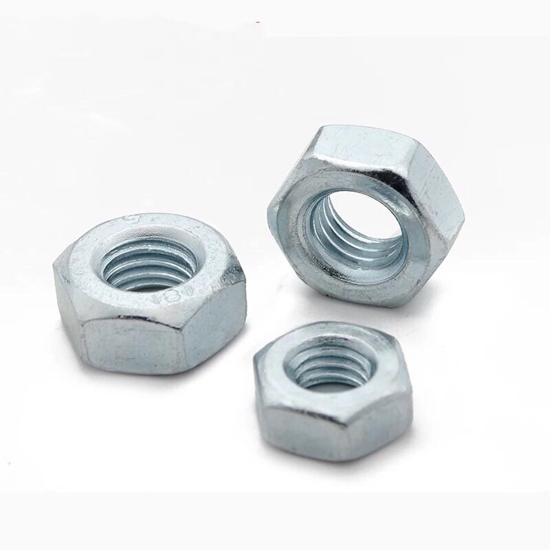 包邮直销国标外六角螺母48级镀锌螺帽M6m8M10MH12M14M16M18M20M22