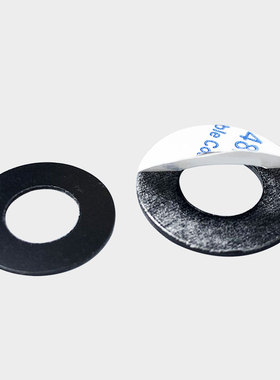 硬介子pvc黑色平垫单面背胶粘塑料圆垫圈带胶螺丝绝缘垫片MZ2-M12