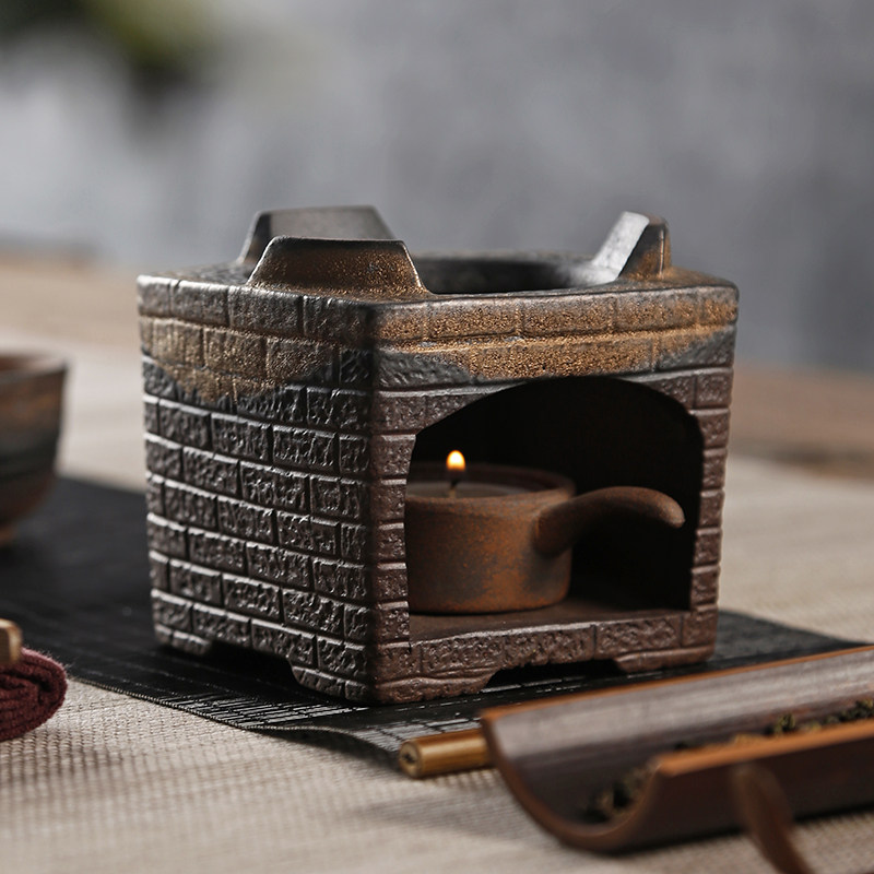 速发粗陶温 茶暖茶炉底座 酒精灯煮茶器陶瓷茶加热器壶台茶具配件