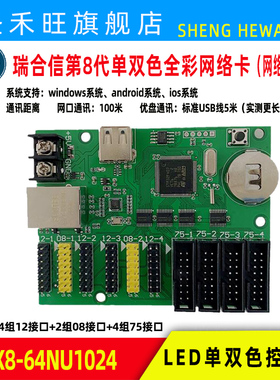 速发瑞合4RHX8-6信U1024单络色全彩显示屏网双卡+网络