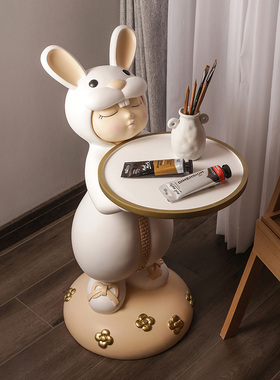 速发软厅大型落地摆创乔迁新居礼品迎宾电视柜旁兔子客装饰品件意