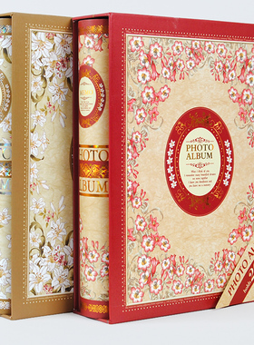 相册影集大6寸本插页式家庭6寸相册集宝宝成长纪念册4d全景4r相簿