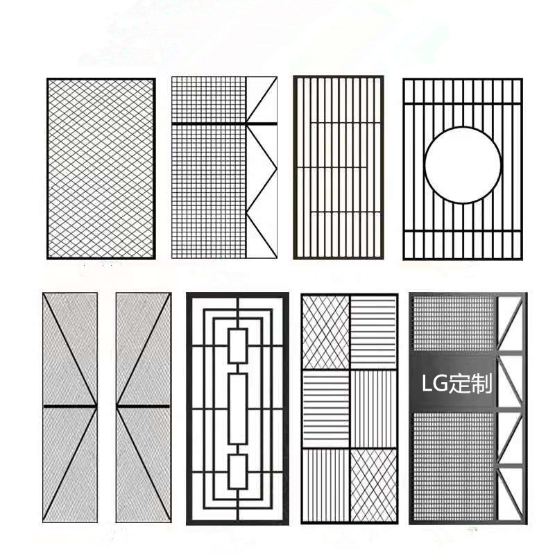 铁艺菱形网格片铁丝网架工业风屏风镂空隔断墙背景墙吊顶入户装饰