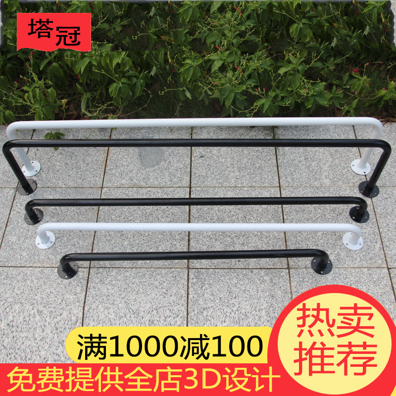 室内户外上墙顶装加厚挂衣架简易晾衣杆阳台单杆式壁挂固定晒衣架