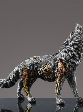 创意个性励志狼客厅摆件马到成z功办公室轻奢装饰商务礼品开业摆