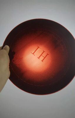 商用电磁炉面板圆形288mm微晶玻璃黑晶板火锅炉面板28.8可定制log