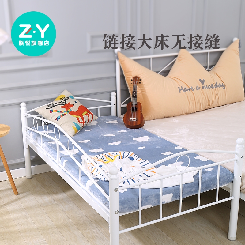朕悦拼接床加宽床铁艺儿童床带护栏男孩女孩公主单人小床拼接神器