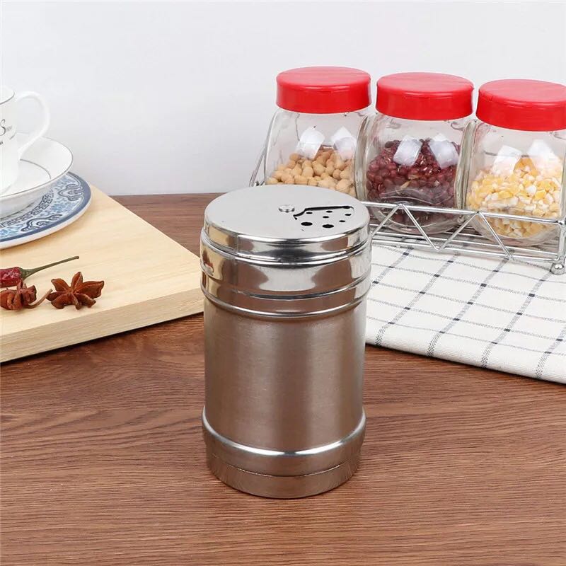 调料瓶烧烤调料罐不锈钢调味瓶带孔胡椒辣椒粉瓶孜然盒撒料牙签瓶