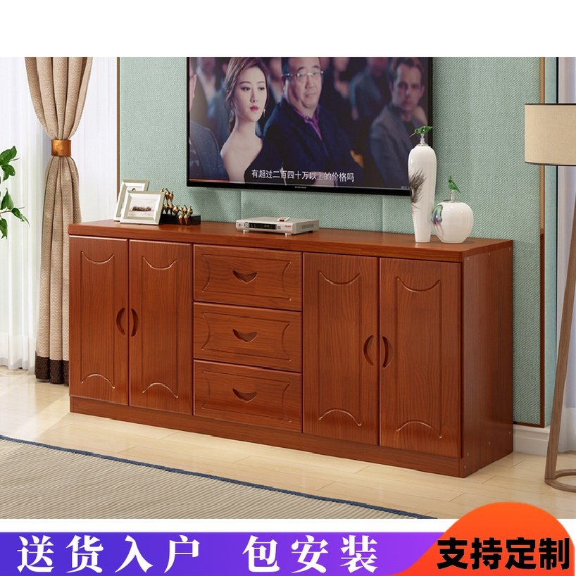 全实木松木电视柜组合简约现代地柜储物柜矮高柜客厅餐边柜卧室柜