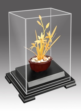 金箔兰花摆件家居饰品客厅电视柜酒柜玄关工艺品家装办公室装饰