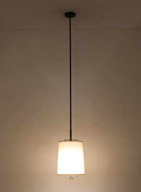 新中式吊灯现代简约布艺客餐厅圆形LED灯饰卧室床头书房酒店灯具