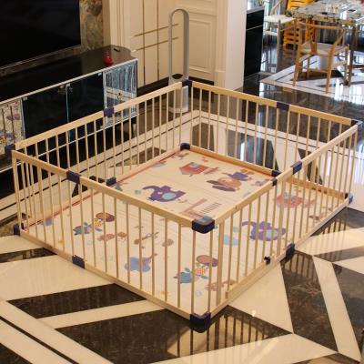 极速一推折叠围栏儿童游r戏围栏室内家用婴儿爬行垫防护学步栅栏