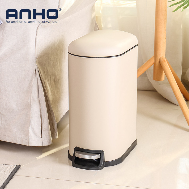 大号垃圾桶家用客厅卧室厨房办公室卫生间带盖不锈钢脚踏式垃圾筒