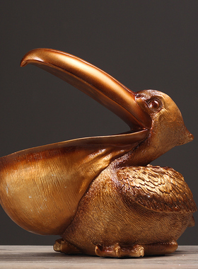 北欧鹈鹕创意小摆件客厅卧室家居装饰品鞋柜玄关放钥匙收纳摆设