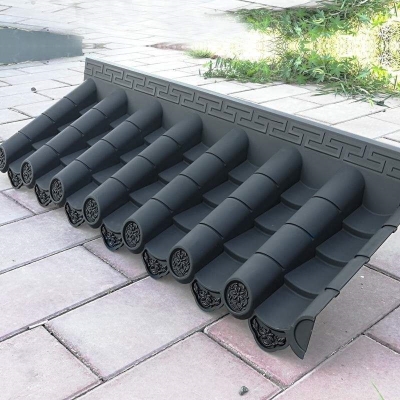 极速防水凉亭琉璃l瓦屋顶木屋瓦片树枝防水马头墙灰色陶瓷别墅门