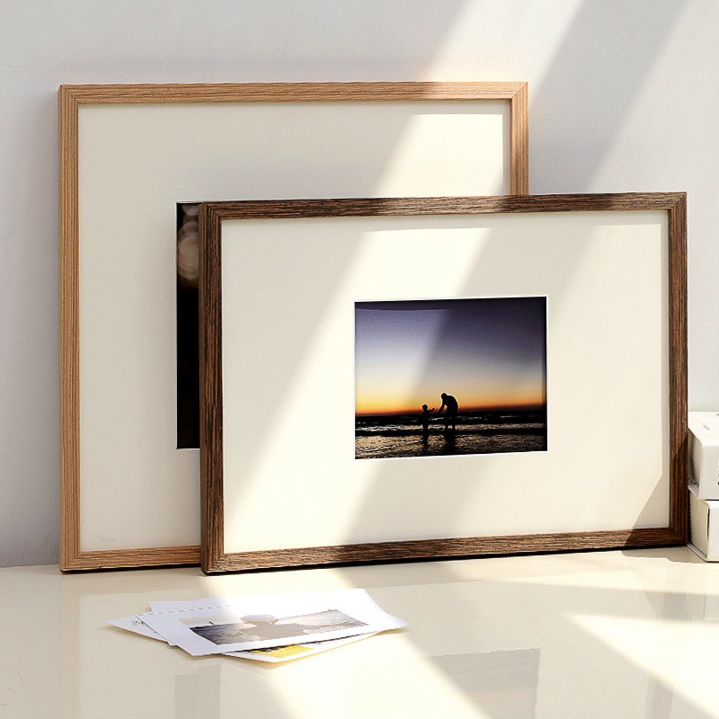 实木相框挂墙定制相册框架A4框创意摆台木质2R4寸8开k装裱画框