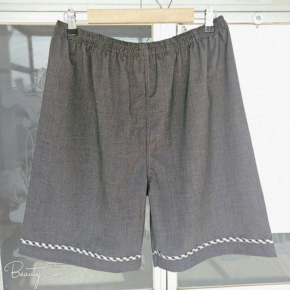 苎麻汗蒸服足疗短裤浴裤美容院y男士短裤浴服汗蒸按摩大裤衩200斤