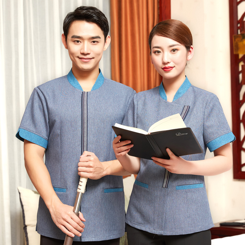 保洁服短袖酒店宾馆客房工装家政物业清洁工PA制服楼层阿姨大码装