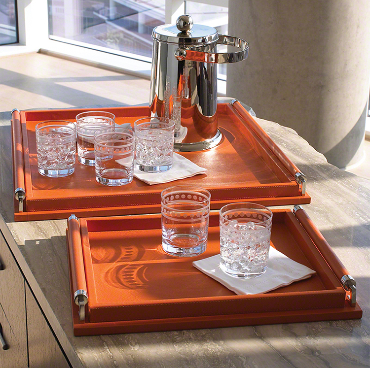 简约现代木质漆面托盘样板房卧室客厅茶几茶盘茶托酒店托盘样板间