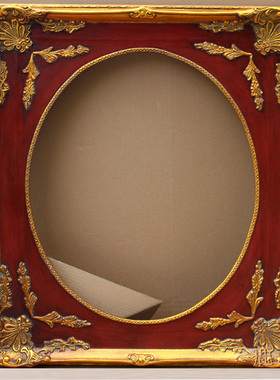 欧式正圆形画框相框婚纱照u相框红色相框画框定做框宽95cm