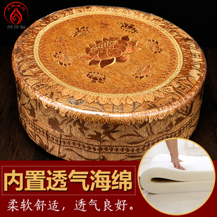 佛堂木头拜垫顺滑加厚家用禅修跪拜蒲团拜佛垫磕头跪垫透气打坐垫