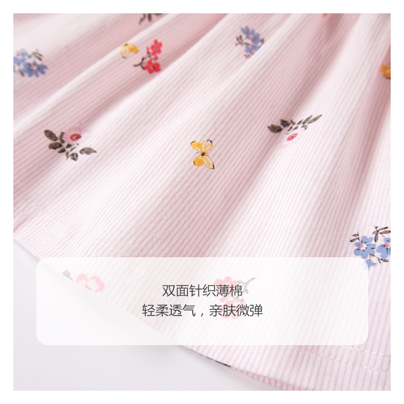 0一1-4岁小童女童宝宝夏装碎花短袖裙子两件套装洋气婴儿衣服夏天