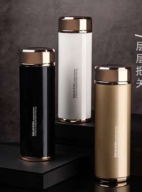 ORTOR保温杯大容量不锈钢水杯男女士商务办公茶杯高档便携水杯子