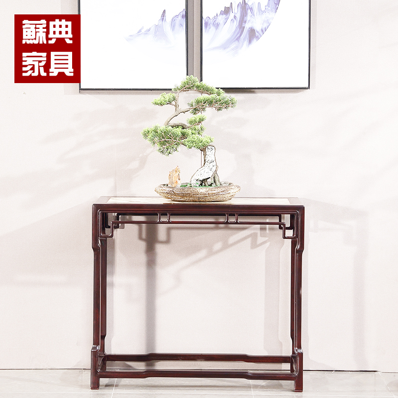 红木条案酸枝木云石条几案几玄关桌明式石面中式书案实木平头案桌