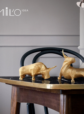优选轻奢全铜摆件牛气冲天好寓意工艺品客厅办公室装饰品乔迁新居
