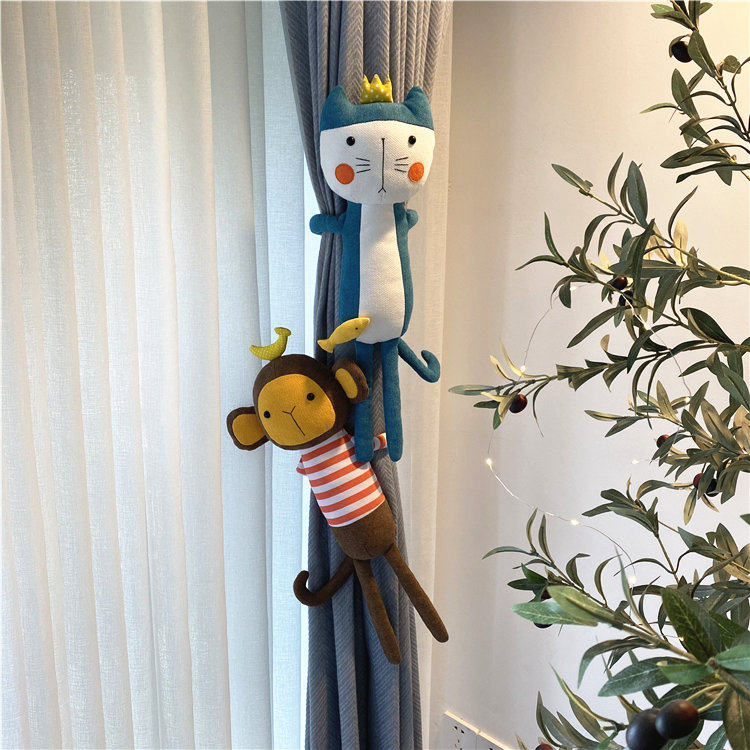 蓝猫猴可爱窗帘扣绑饰绑可爱田园生日品