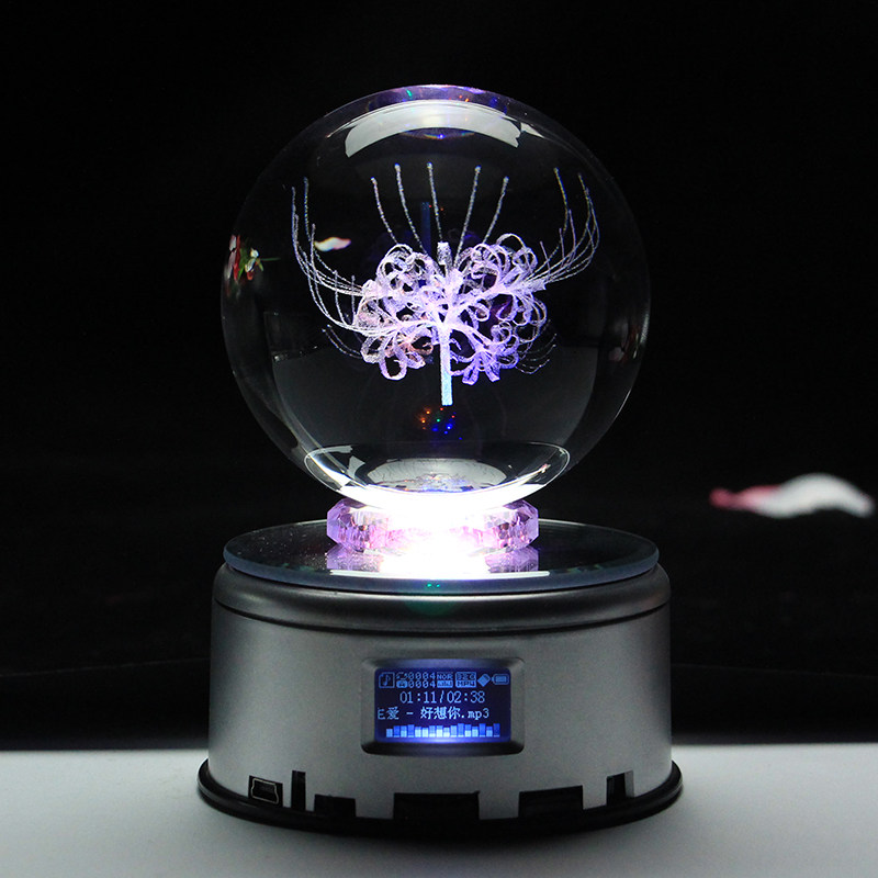 七夕曼珠沙华彼岸花晶球限定版品七彩发光立体花