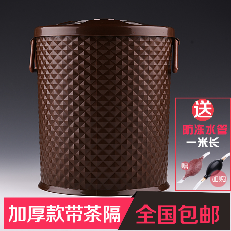 从简加厚塑料茶渣桶功夫茶具茶道配件茶艺垃圾桶茶水桶带过滤茶桶