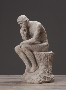 思想者沉思者艺术工艺品家居装饰品人物雕塑创意书房室