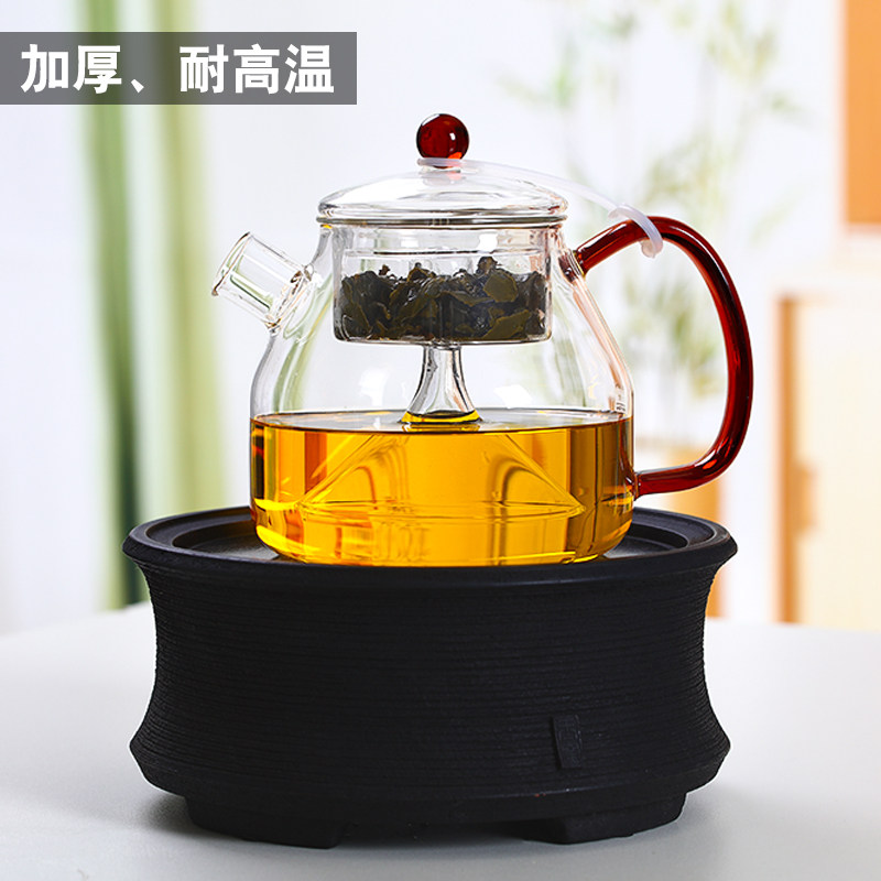 北大史玻璃煮茶壶高硼硅耐热烧水老白茶黑茶蒸茶器电陶炉专用