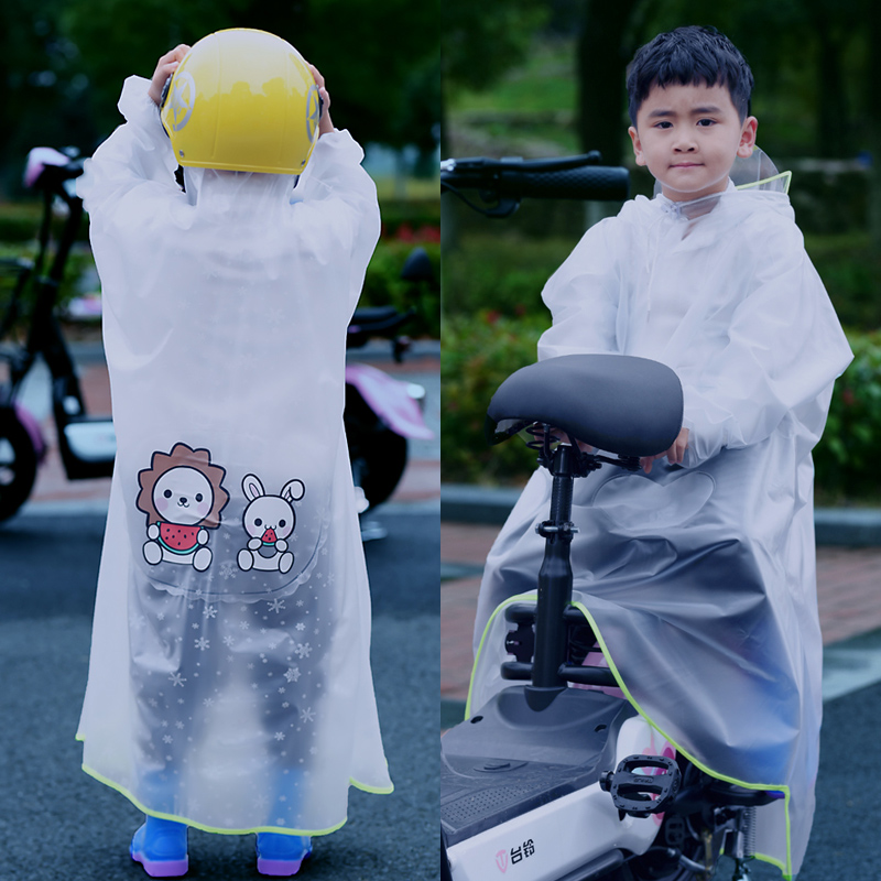 儿童雨衣男童女童幼儿园防水雨披小学生宝宝带书包位时尚可爱卡通