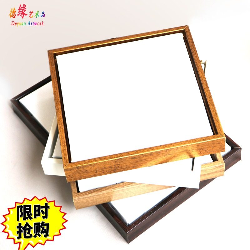 免装裱内外油画框直接p绘画布亚麻丙烯简约成品绷布内嵌l型框挂墙