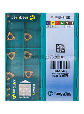 韩国特固克 Taegutec数控刀片 3PKT100408R-M TT9080 加工钢件