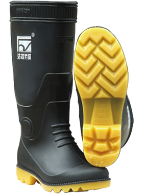 陇上行浩特劳保靴高筒大码雨靴雨鞋水鞋胶靴耐油耐酸碱防化靴907