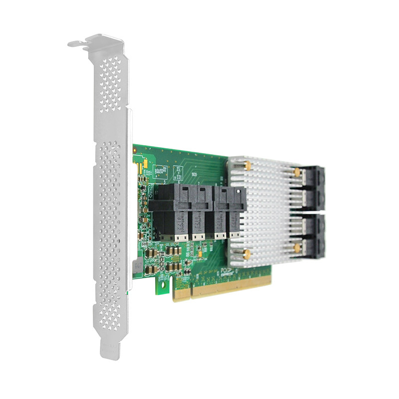 PLX NVMe转接卡 PCIe 3.0 X16转多口内置8643接口 4口8口扩展卡U2