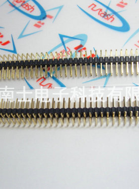 精工南士 镀金2*40P 80PIN 间距2.54MM 双排针 双排排针 弯针 A级