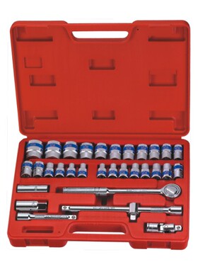 鹰之印 精品32件12.5MM六角蓝带套筒组套 梅花12角套筒组套91317