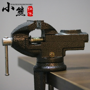 DIY台钳虎钳迷你桌用台钳全铸铁台钳可360N度旋转夹持木工固定工