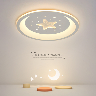 儿童房吸顶灯gled现代简约男孩女孩公主房卡通超薄卧室灯温馨灯具