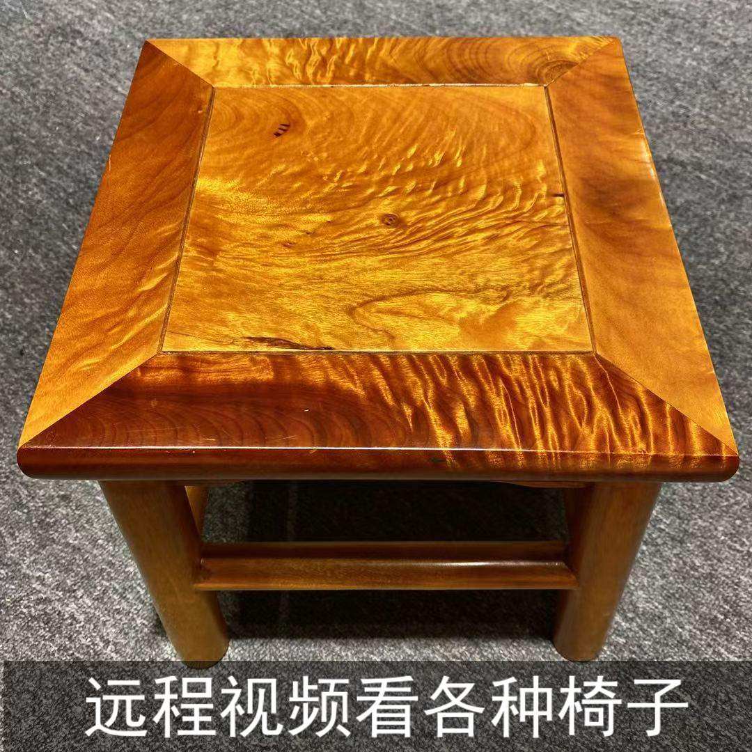 金丝楠木c小方凳圆凳儿童原木鼓凳实木鼓凳子成人靠背椅家用仿古